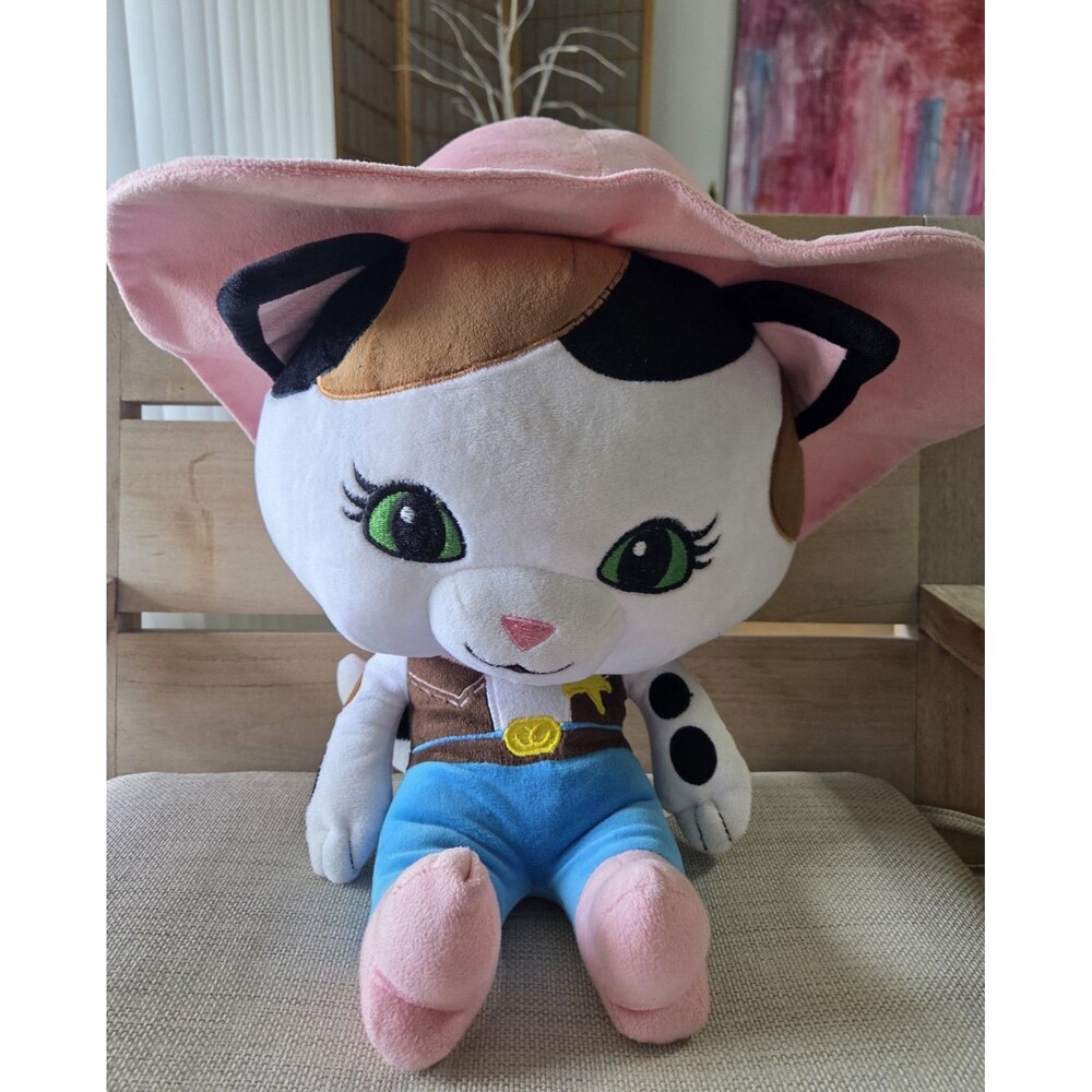 Disney Callie Sheriff Callie’s Wild West 19” Plush Toy Cat Calico Cowboy Hat